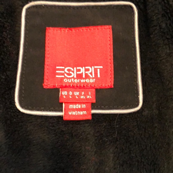 Esprit Outerwear Quilted Hooded Zip Up Coat - Picture 7 of 11